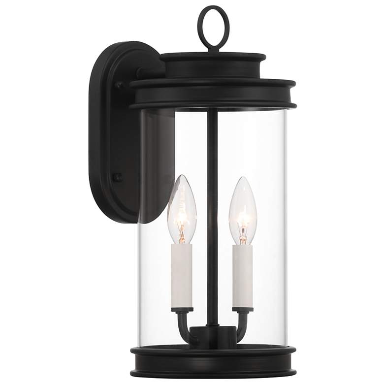 Image 4 Englewood 2-Light Outdoor Wall Lantern in Matte Black more views