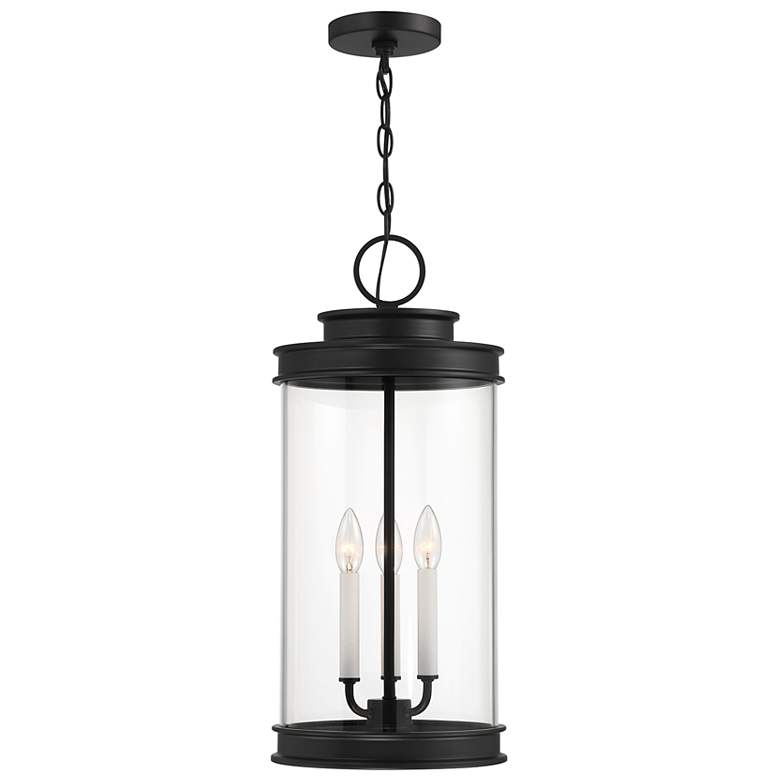 Image 3 Englewood 3-Light Outdoor Hanging Lantern in Matte Black more views