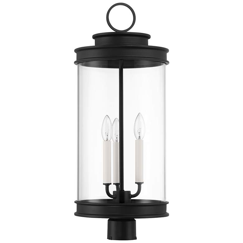 Image 2 Englewood 3-Light Outdoor Post Lantern in Matte Black more views