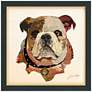 2_English Bulldog Pup 17" High Collage Framed Wall Art