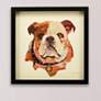 1_English Bulldog Pup 17" High Collage Framed Wall Art
