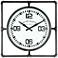 English Electric 24 3/4" Wide Square Metal Wall Clock