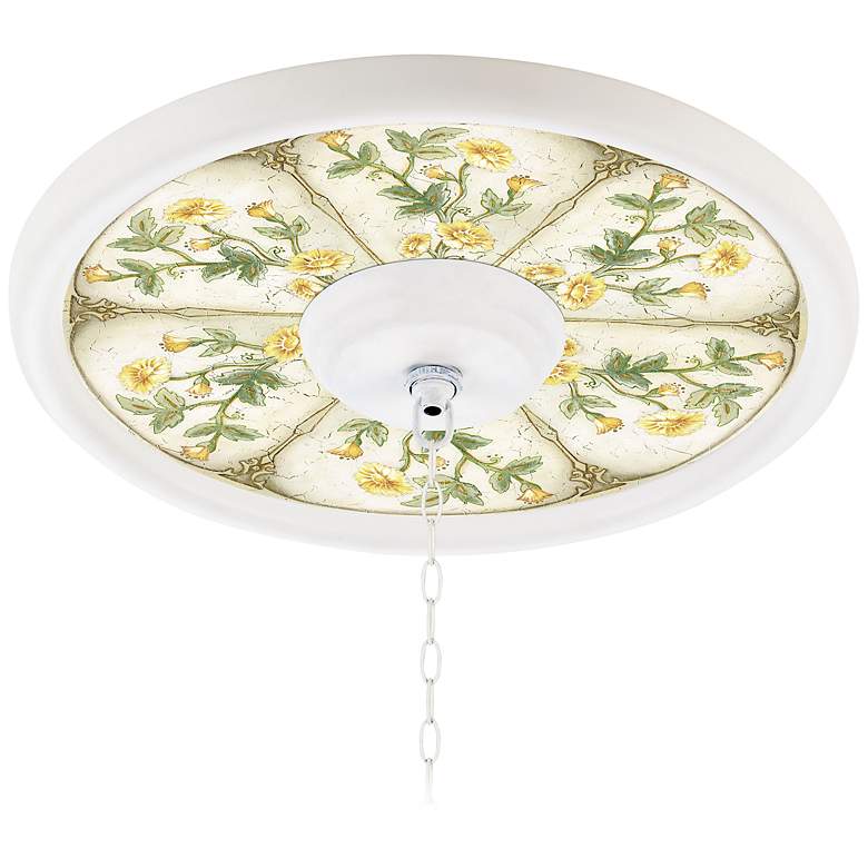 Image 1 English Garden Butter 16 inch White 4 inch Opening Medallion