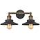 English Pub 18"W Brass and Tarnished Graphite Bath Light