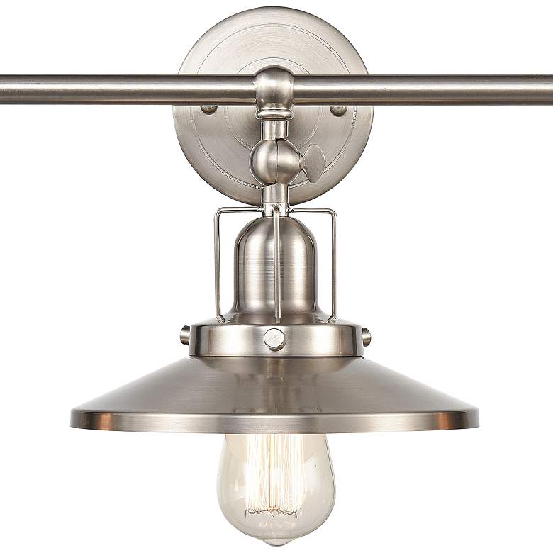 Image 2 English Pub 28" Wide Satin Nickel 3-Light Bath Light more views