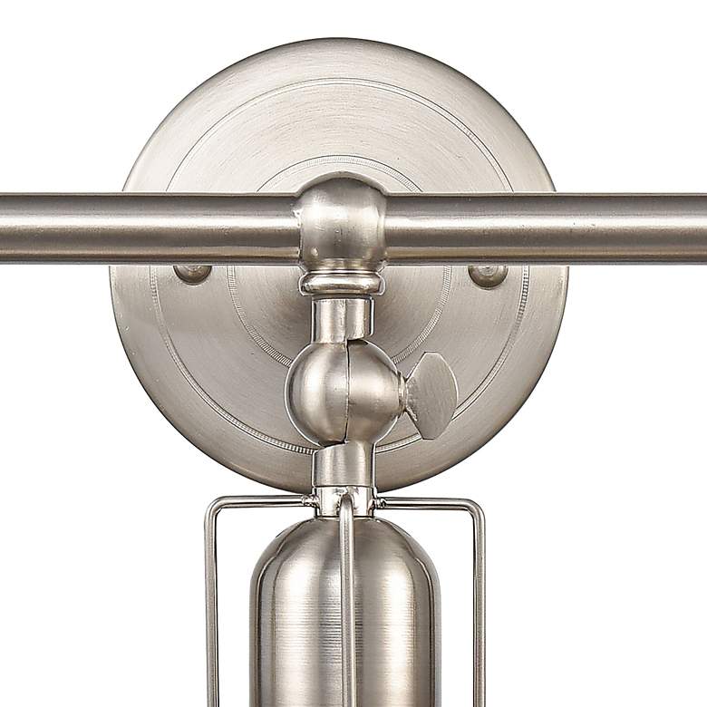 Image 3 English Pub 28" Wide Satin Nickel 3-Light Bath Light more views