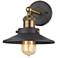 English Pub 8"H Brass and Tarnished Graphite Wall Sconce