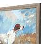 English Setter on Watch 44" High Wood Framed Giclee Wall Art in scene