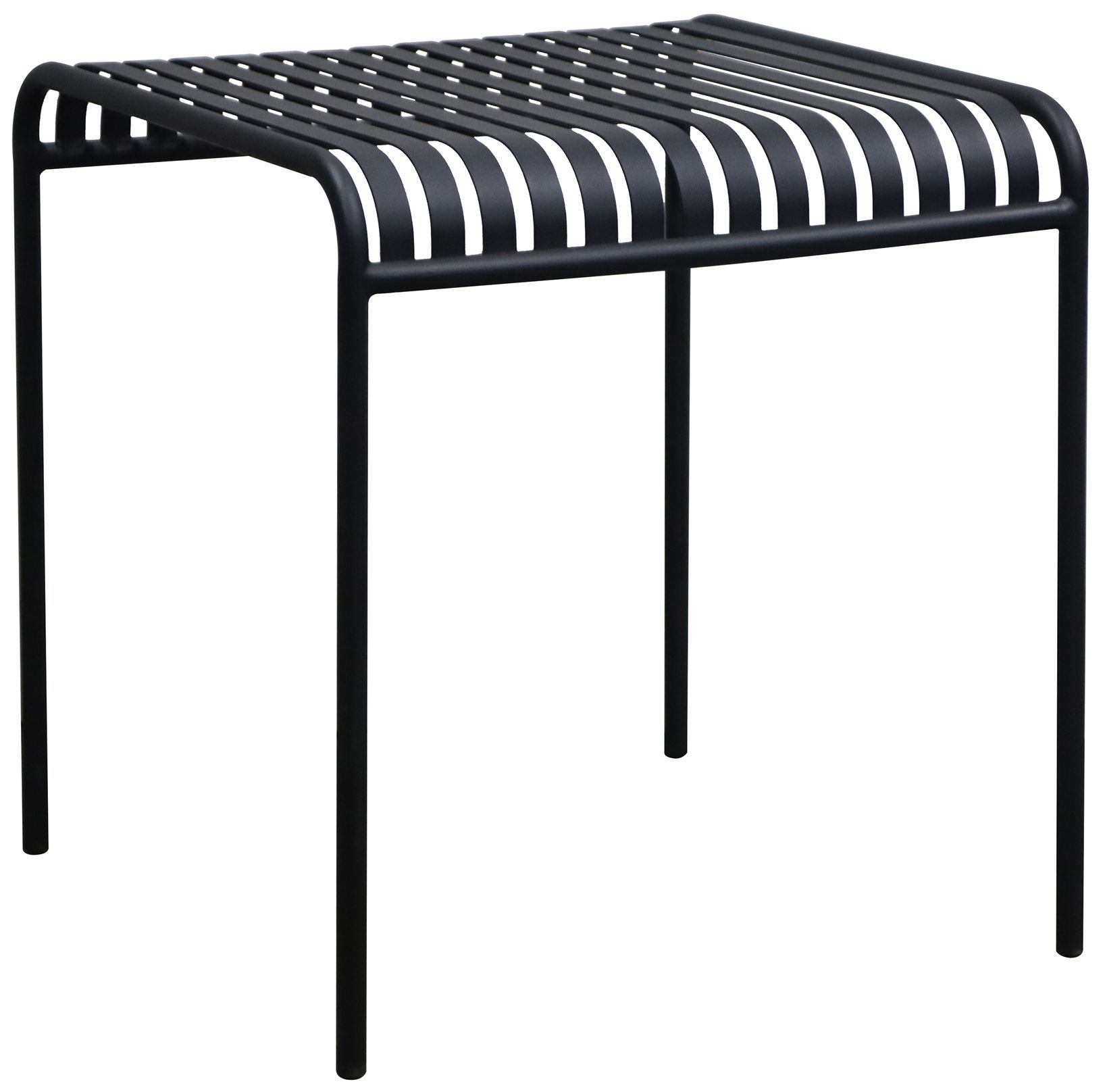 Image 2 Enid 28" Wide Black Metal Square Outdoor Table more views