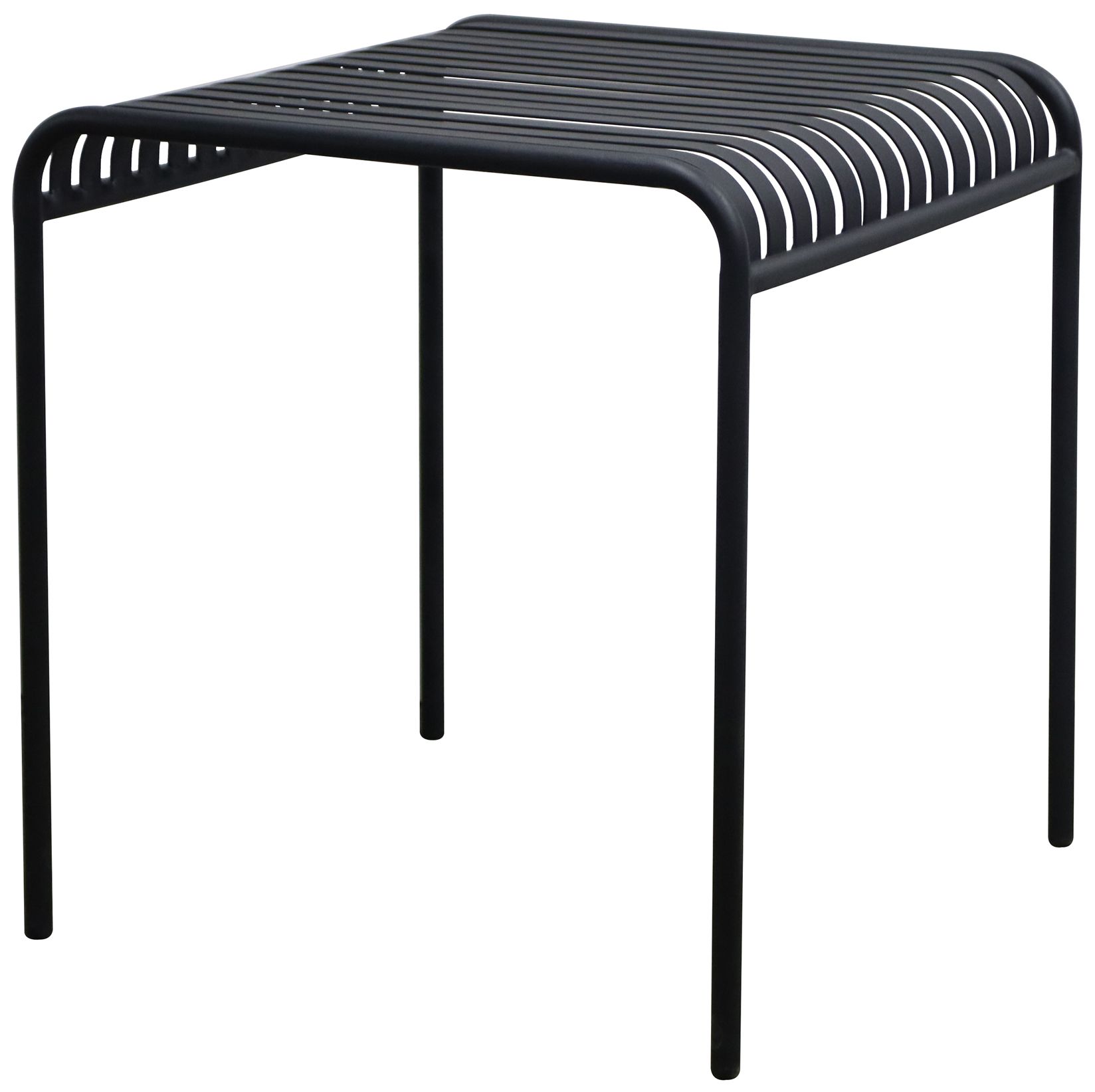 Image 3 Enid 28" Wide Black Metal Square Outdoor Table more views