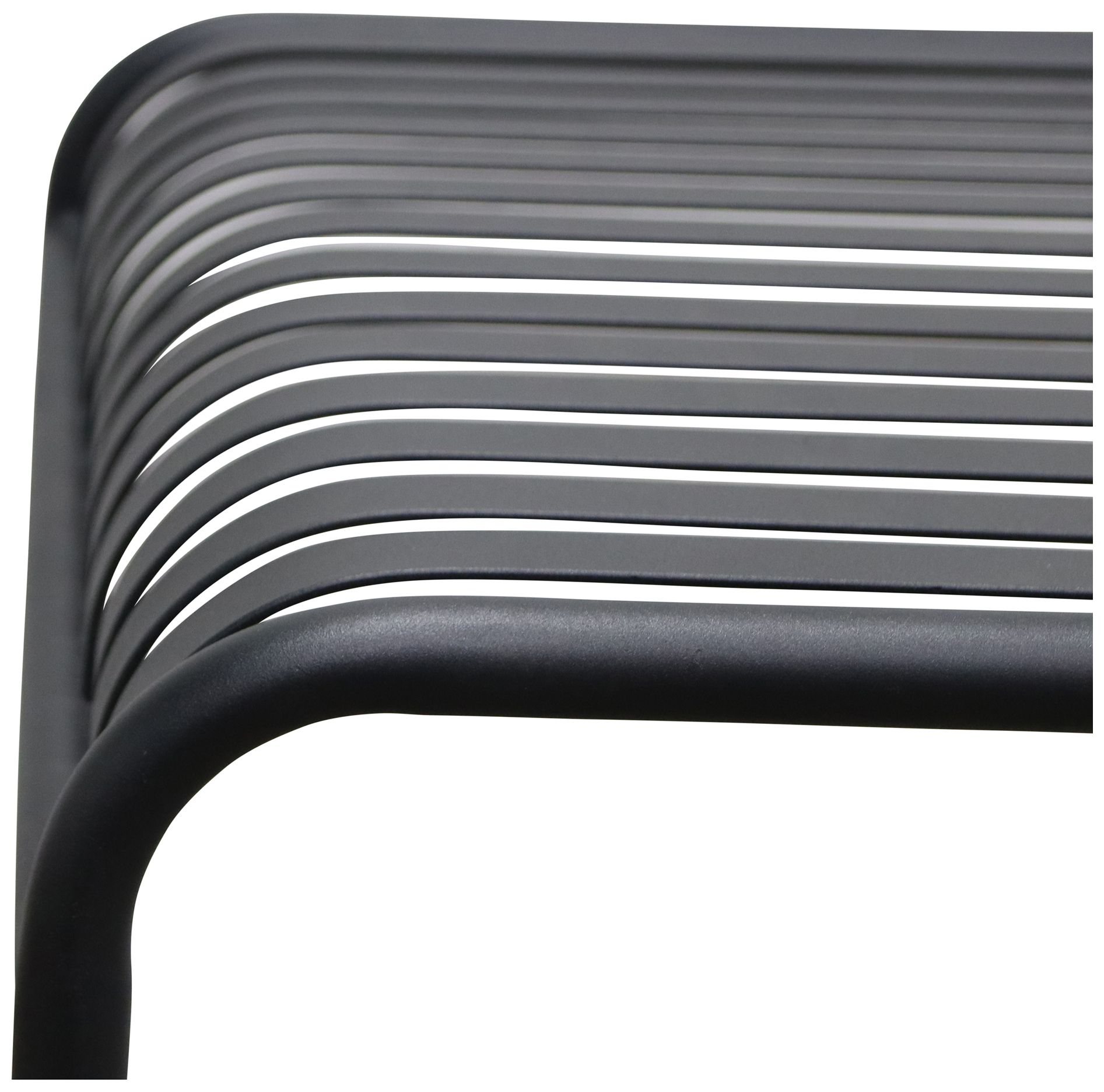 Image 5 Enid 28" Wide Black Metal Square Outdoor Table more views