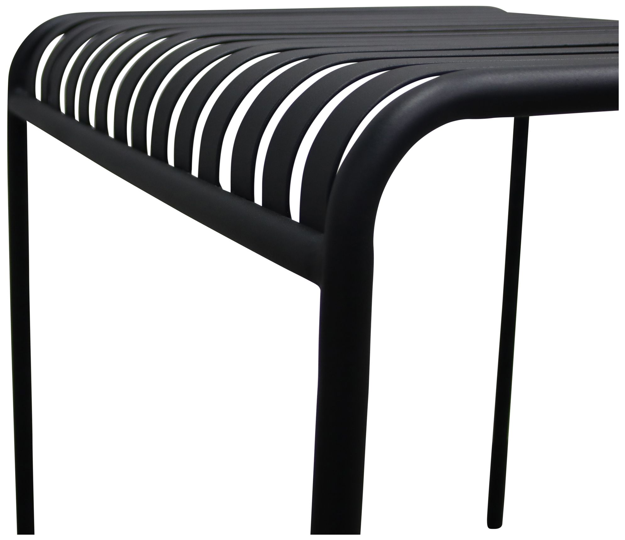 Image 6 Enid 28" Wide Black Metal Square Outdoor Table more views