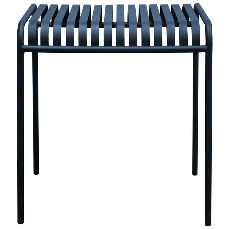 Image 1 Enid 28" Wide Dark Blue Metal Square Outdoor Table