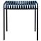 Enid 28" Wide Dark Blue Metal Square Outdoor Table