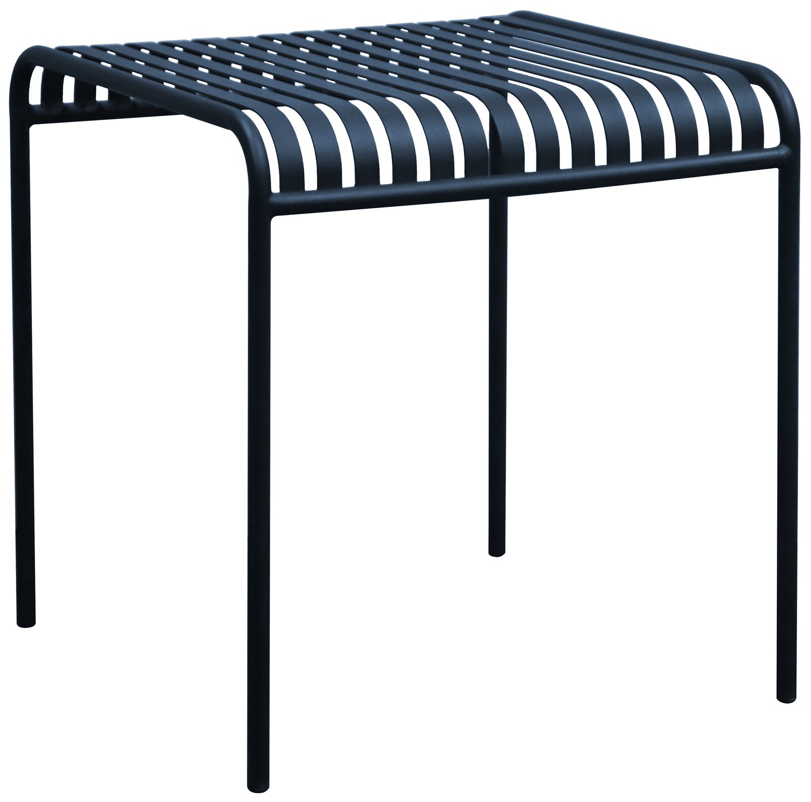 Image 2 Enid 28" Wide Dark Blue Metal Square Outdoor Table more views