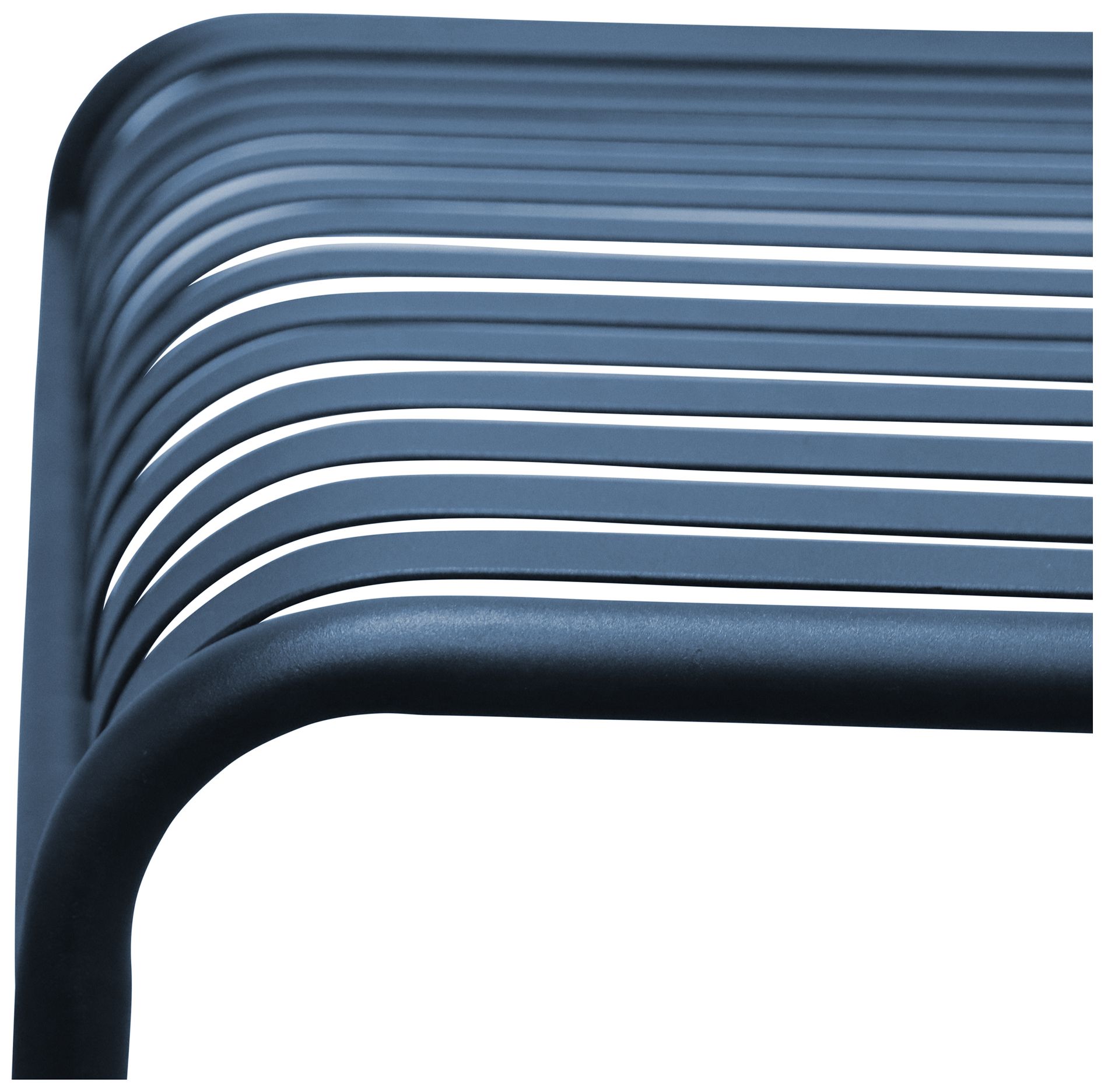 Image 5 Enid 28" Wide Dark Blue Metal Square Outdoor Table more views