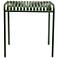 Enid 28" Wide Dark Green Metal Square Outdoor Table