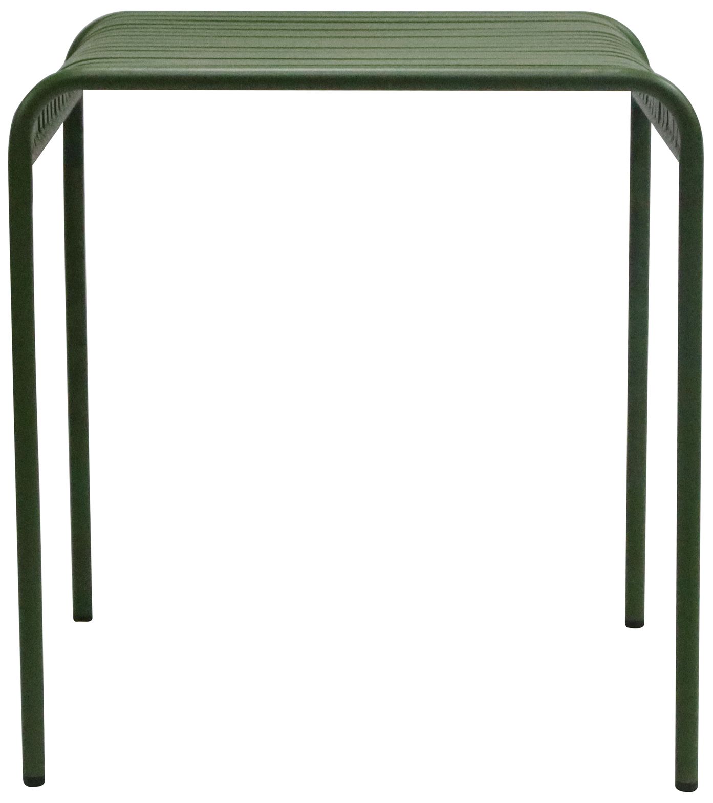 Image 3 Enid 28" Wide Dark Green Metal Square Outdoor Table more views