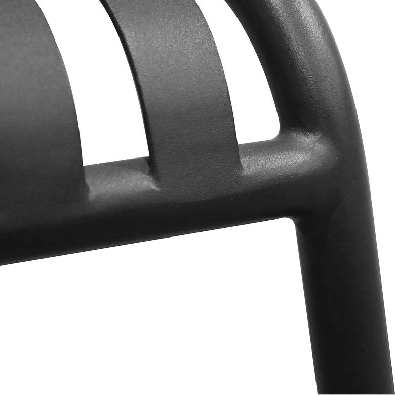 Image 4 Enid 29 1/2" Black Metal Outdoor Bar Stools Set of 2 more views