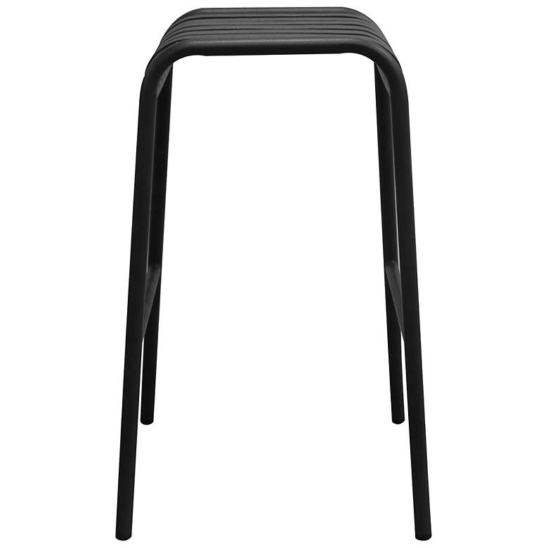 Image 6 Enid 29 1/2" Black Metal Outdoor Bar Stools Set of 2 more views