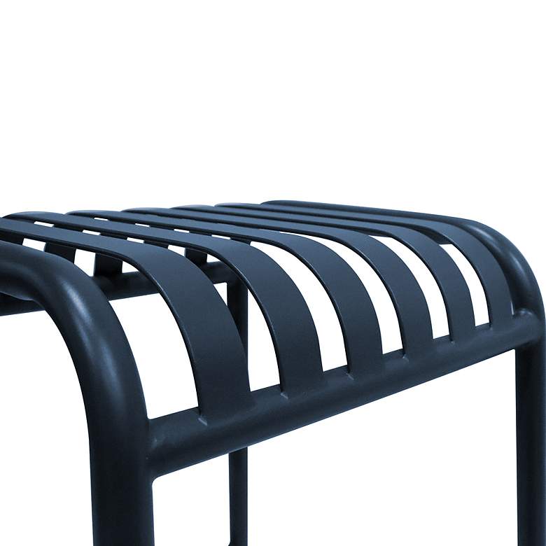 Image 3 Enid 29 1/2" Dark Blue Metal Outdoor Bar Stools Set of 2 more views
