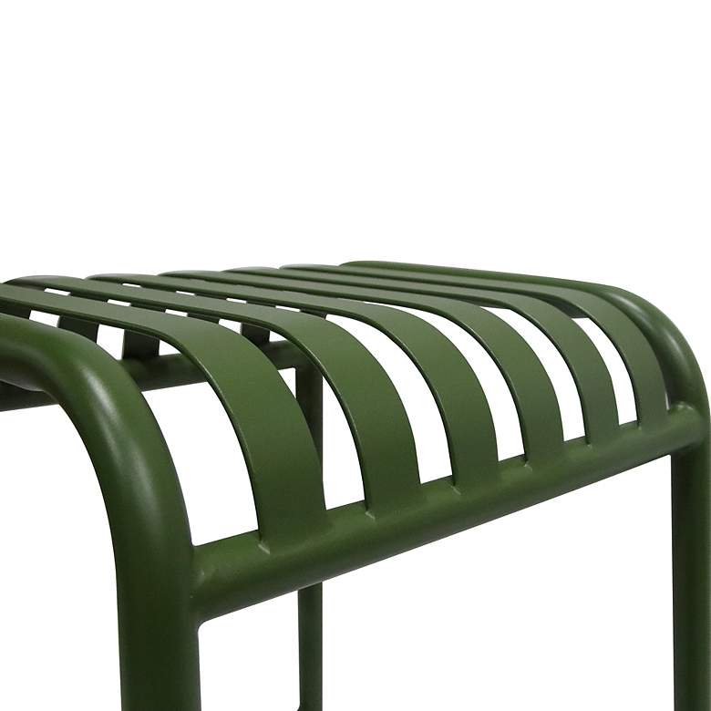 Image 3 Enid 29 1/2" Dark Green Metal Outdoor Bar Stools Set of 2 more views