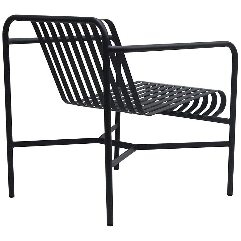 Image 7 Enid Black Metal Outdoor Lounge Chair more views