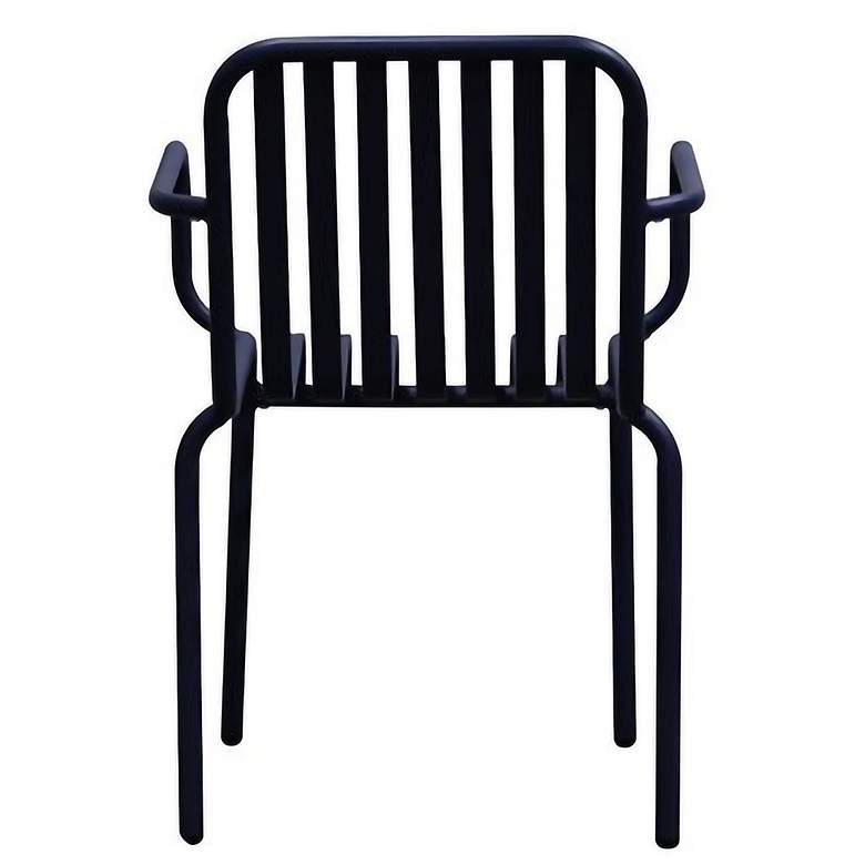 Image 6 Enid Dark Blue Metal Outdoor Armchairs Set of 2 more views