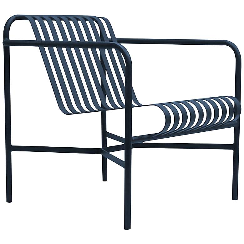 Image 1 Enid Dark Blue Metal Outdoor Lounge Chair