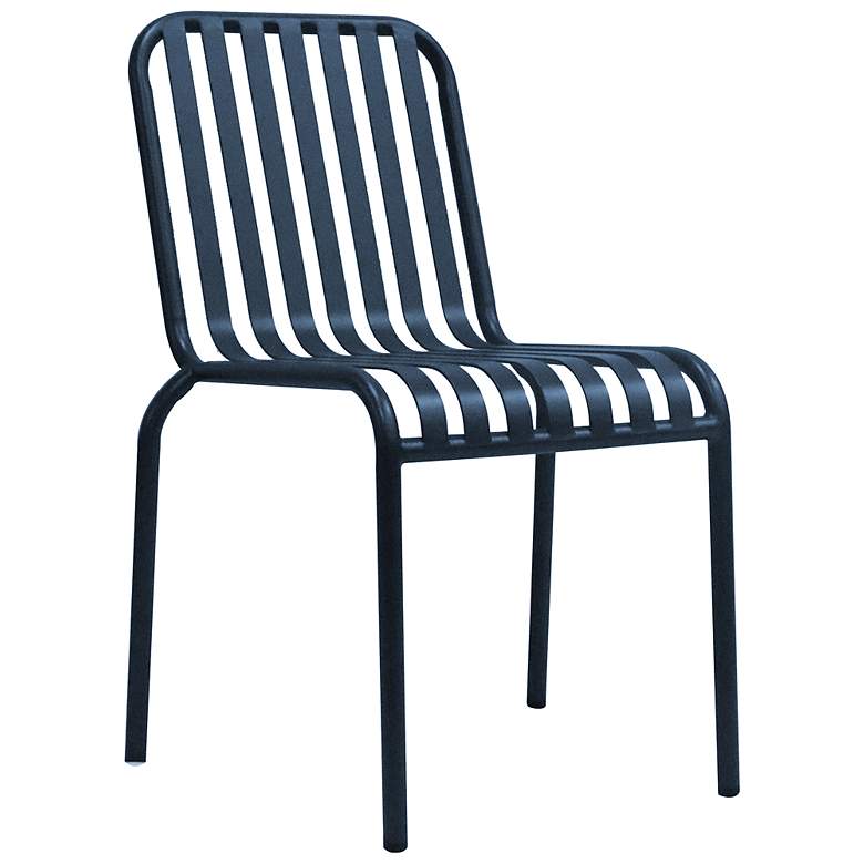 Image 5 Enid Dark Blue Metal Outdoor Side Chairs Set of 2 more views