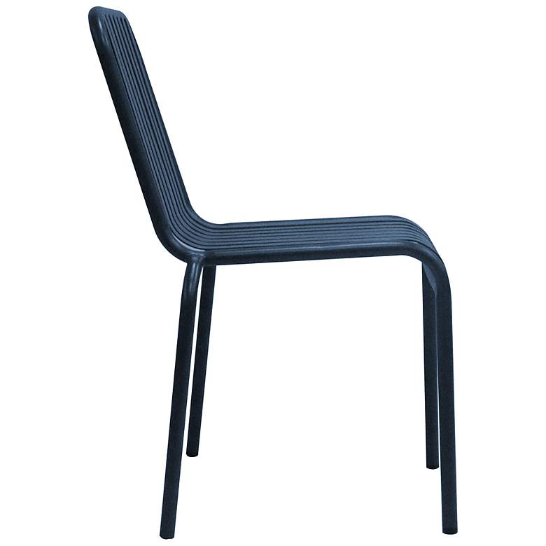 Image 6 Enid Dark Blue Metal Outdoor Side Chairs Set of 2 more views