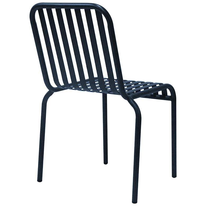 Image 7 Enid Dark Blue Metal Outdoor Side Chairs Set of 2 more views