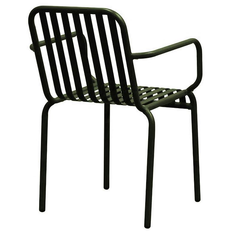 Image 5 Enid Dark Green Metal Outdoor Armchairs Set of 2 more views