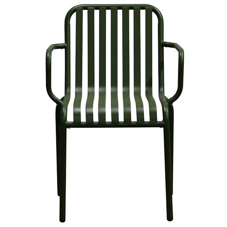 Image 7 Enid Dark Green Metal Outdoor Armchairs Set of 2 more views