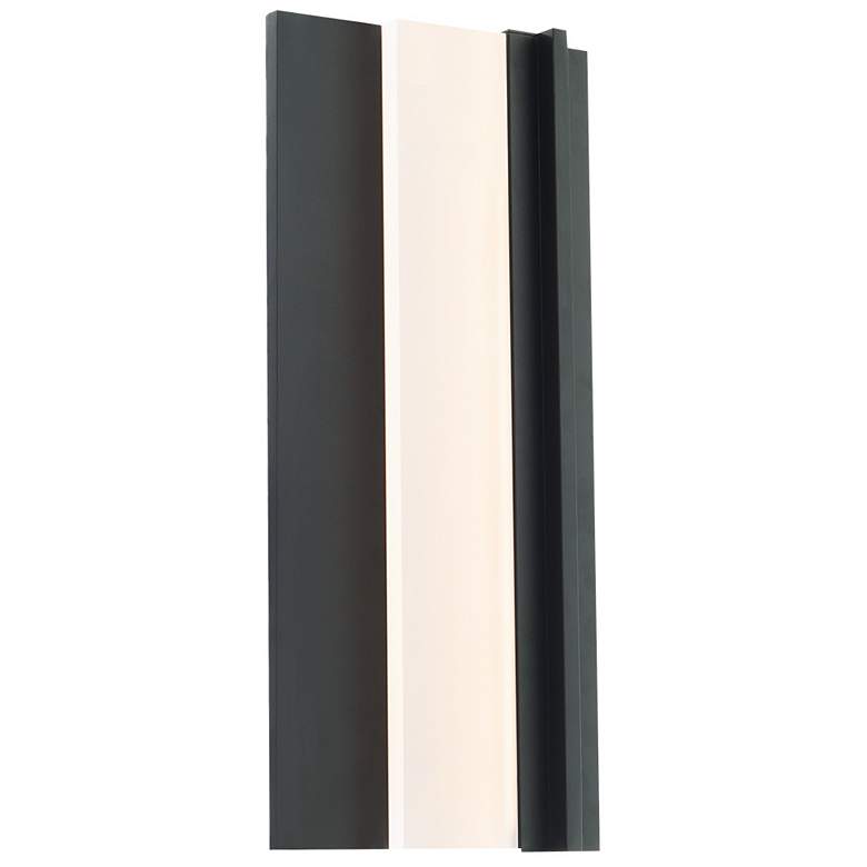 Image 1 Enigma 18 inchH x 7.75 inchW 1-Light Outdoor Wall Light in Black