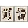 1_Enigma 21"W x 25"H Contemporary Framed Art Set of 2