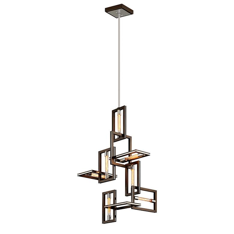 Image 2 Enigma 24 3/4 inch Wide Bronze 7-Light Pendant