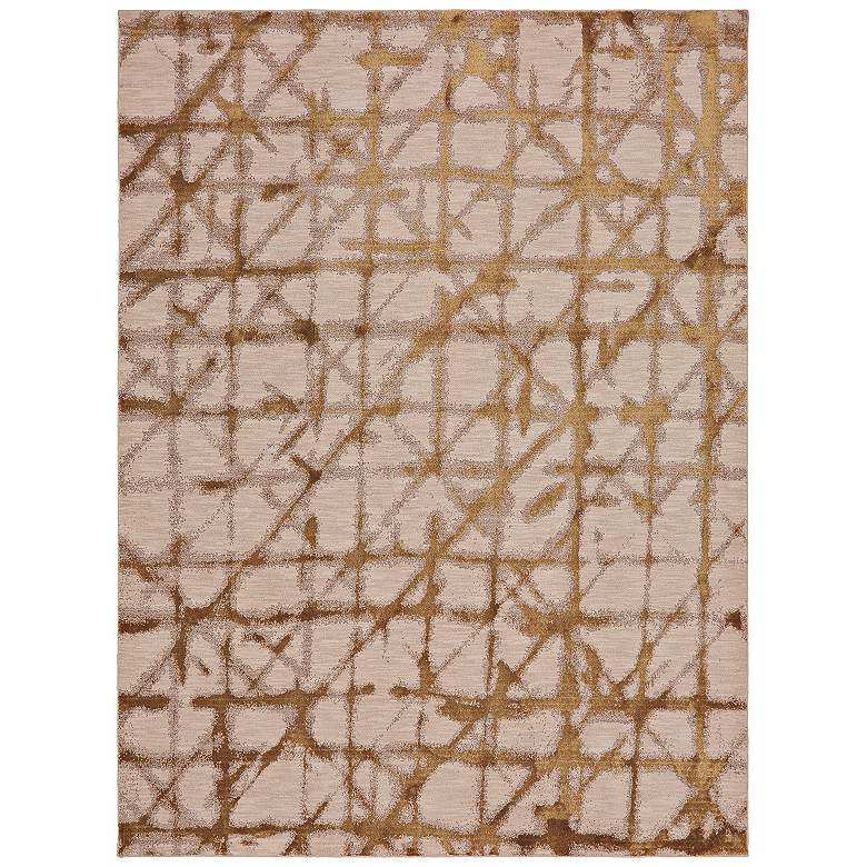 Enigma 90969 5&#39;3&quot;x7&#39;10&quot; Contact Brushed Gold Area Rug