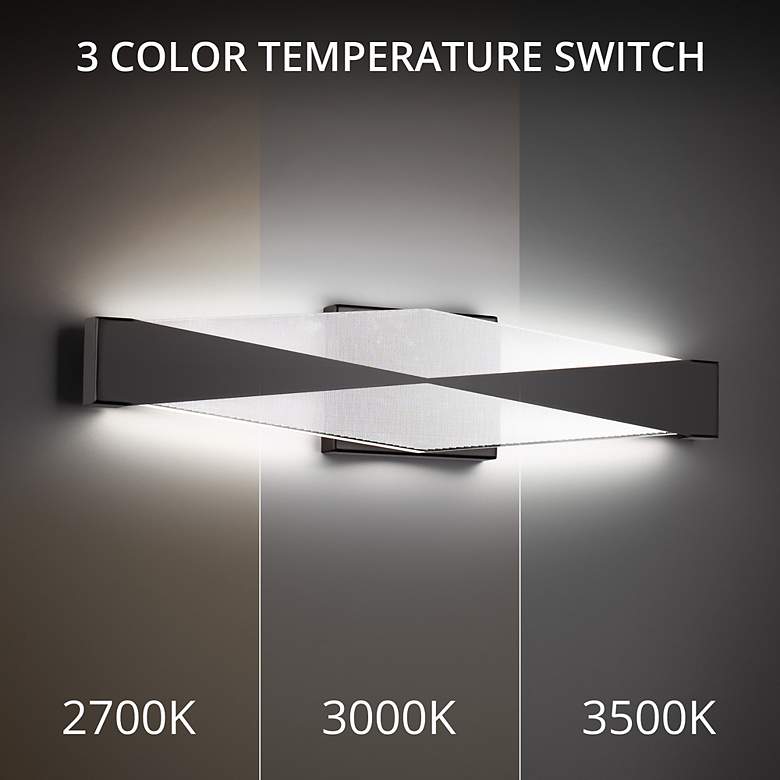 Image 3 Enigmatic 5"H x 24"W 24-Light Linear Bath Bar with 3000K LED in B more views