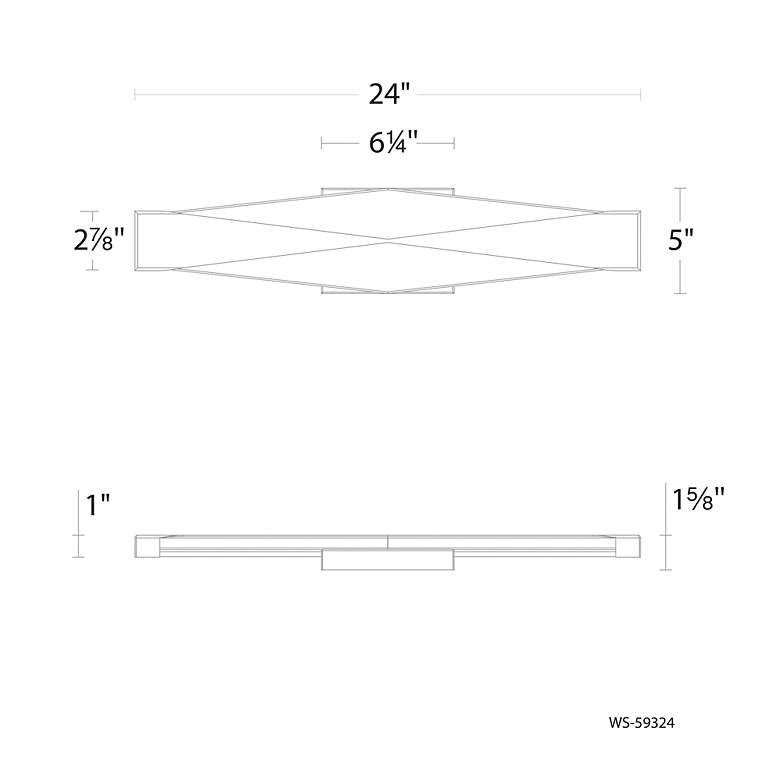 Image 4 Enigmatic 5"H x 24"W 24-Light Linear Bath Bar with 3000K LED in B more views