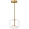 Enkel 10 1/4" Wide Brushed Gold LED Mini Pendant