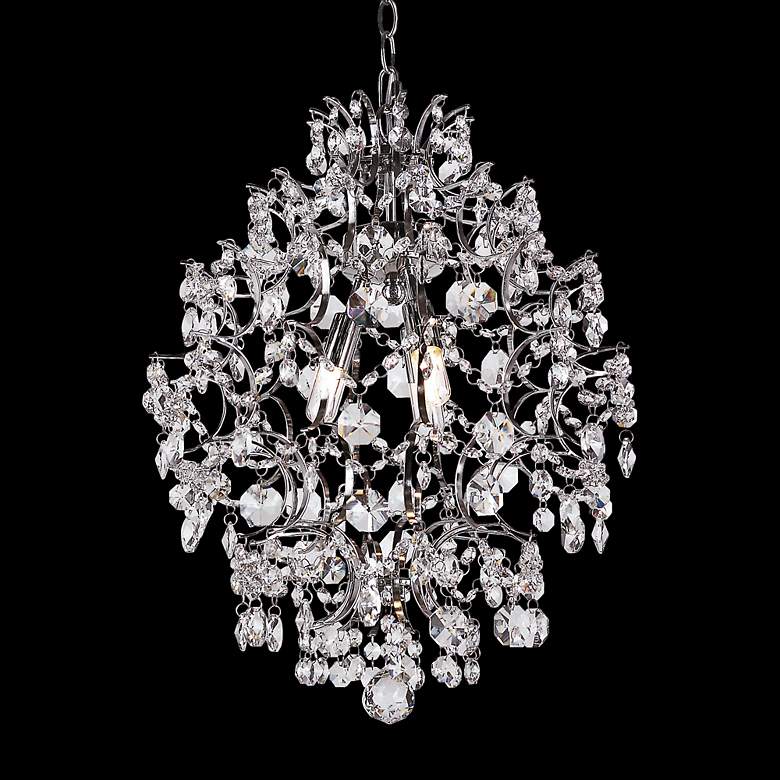 Image 1 Enna 16" Wide Polished Chrome 3-Light Chandelier