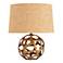 Ennis Antique Brass Web Sphere Table Lamp