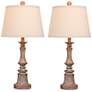 Enrico Cottage 26 1/2" Weathered Gray Table Lamps Set of 2