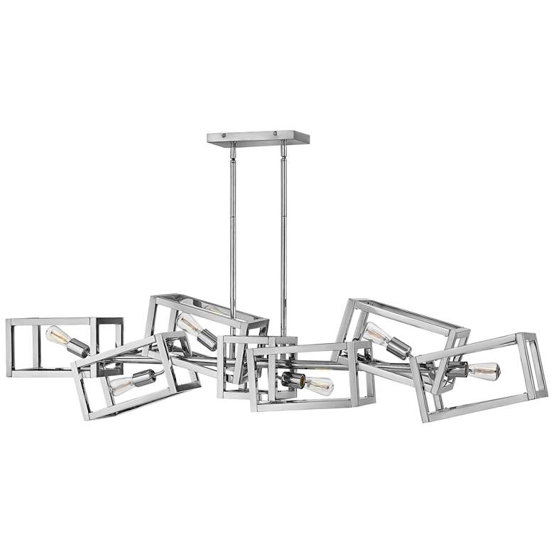 Image 1 Ensemble 62 inchW Polished Nickel Kitchen Island Light Pendant