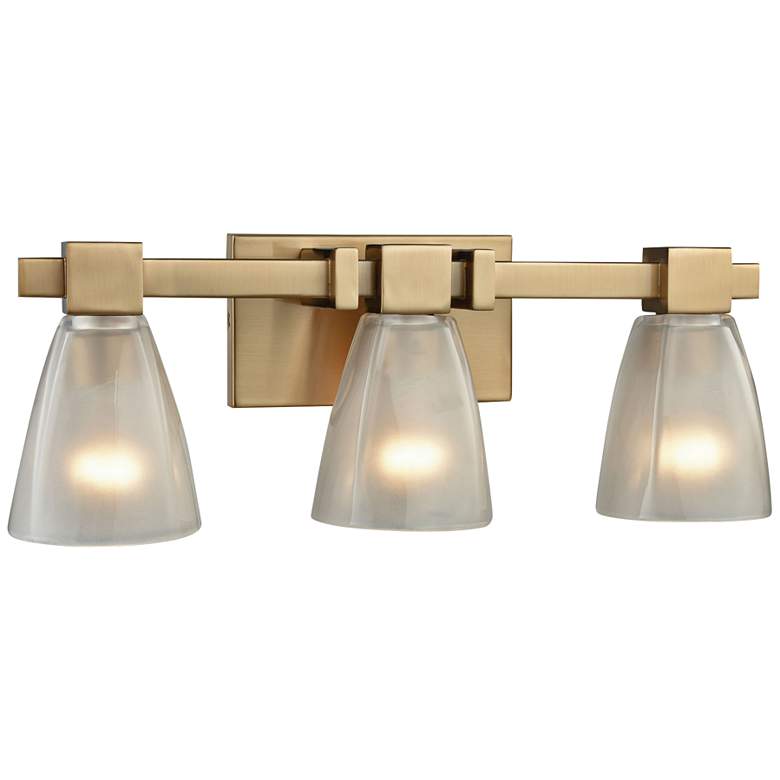 Image 1 Ensley 20 inch Wide Satin Brass 3-Light Bath Light