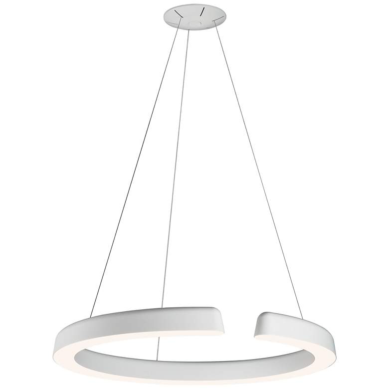 Image 1 Enso 33.5 inch Matte White Pendant