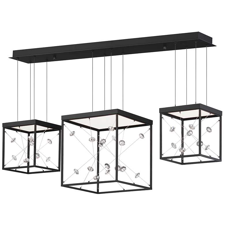 Image 1 Entanglement 3-Light LED Pendant Black