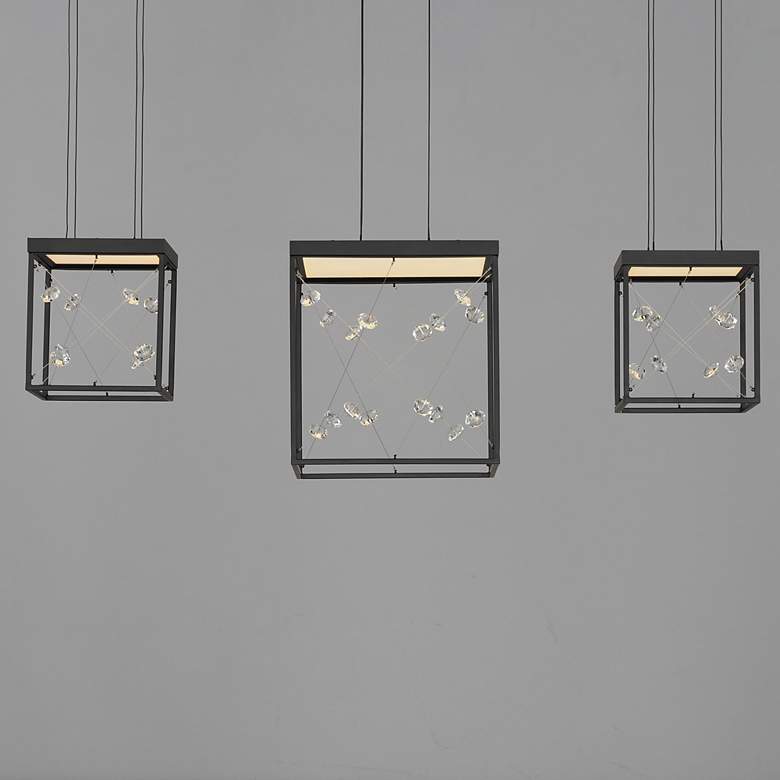 Image 2 Entanglement 3-Light LED Pendant Black more views