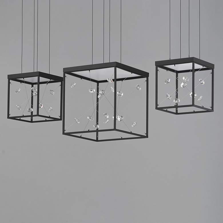 Image 3 Entanglement 3-Light LED Pendant Black more views